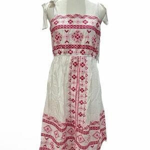 NWT Savanna Jane White Size 3x and Pink Embroidered straps sundress